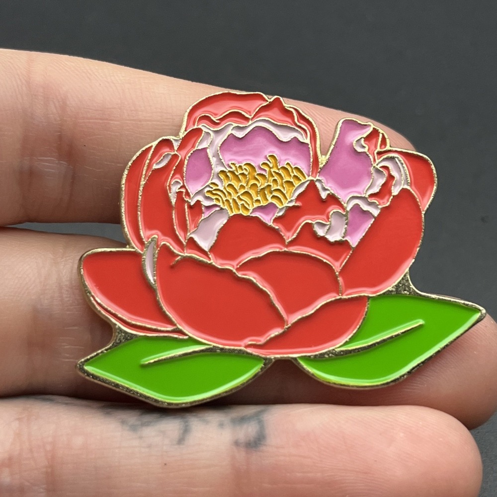 Peony Flower Pretty Lapel Hat Pin